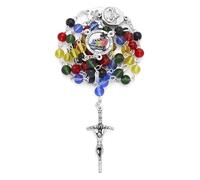 Mondo Cattolico - Rosary in Alpacca Jubilee 2025 with Crystal Beads - Ideal as a Catholic Gift