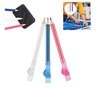 Mondo Idea Tailoring Pencil with Brush Cap, Erasable Marking Pen by Seamstress Drawing Water Soluble Fabric Chalk 3 Colors