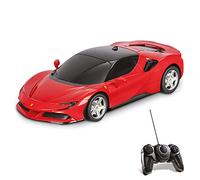 mondo Motors - Ferrari R/C Radio Controlled Car - SF 90 Road Model 1/24 Scale - Child Play Car - Red - 63660