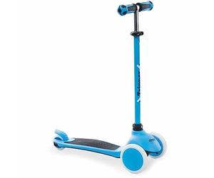 Mondo On&Go Tripper 3-Wheel Scooter, PU Wheels and TPR Handlebar Grips, Rear Safety Brake, Light Blue