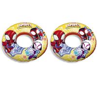 Mondo Toys Marvel Spidey Swim Ring - Inflatable Kids’ Pool Float - Model 16948 (Pack of 2)