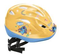 Mondo Toys Stitch Protective Helmet - Adjustable 52-56 cm Safety Helmet for Bicycles, Scooters & Skateboards - Disney Stitch Design for Kids (Model 28748, Yellow/Light Blue, Size M)