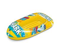 Mondo Toys - Surfing Shark Boat - Boat with Inflatable Base, Inflatable Boat for Children, Size 112 cm - Resistant Heat Sealed PVC - 16922