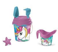 Mondo - Unicorn Filled Bucket - Pink - 428534 - 17 cm - Beach Game for Children from 10 Months - Size: 15 cm