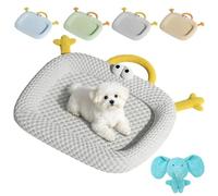 mondpfote 2026 New Summer Cooling Cat Bed, Breathable Dog Cooling Bed Mat, Ice Silk Pet Cooling Mat for Cat & Small Dog, Washable Non-Slip Cat Mat, Grey (D,S Up to 2.5 catties (45 x 35 cm))