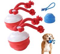 mondpfote Interactive Dog Ball Toys,2026 USB Rechargeable Automatic Jumping Moving Dog Ball Toy for Boredom,Keep Your Dog Calm,Engaged&satisfied,Touch Activated,3 Modes,Squeaky Fun (Red,Normal,2)