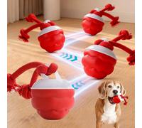 mondpfote Interactive Dog Ball Toys,2026 USB Rechargeable Automatic Jumping Moving Dog Ball Toy for Boredom,Keep Your Dog Calm,Engaged&satisfied,Touch Activated,3 Modes,Squeaky Fun (Red,Normal,1)