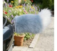 mondpfote Remote Control Electric Car Tail,Cute Fuzzy Wagging Moving Tail for Car Exterior Decoration,Handmade Rechargeable Auto Trunk Charm,Cosplay Accessory (06)