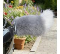 mondpfote Remote Control Electric Car Tail,Cute Fuzzy Wagging Moving Tail for Car Exterior Decoration,Handmade Rechargeable Auto Trunk Charm,Cosplay Accessory (07)