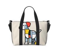 Mondrian abstractionism small animal Crossbody handbag, travel casual handbag, suitable for work, travel, fitness, tourism, women's zipper storage bag,
