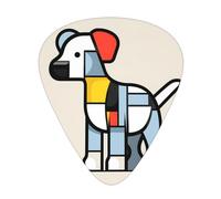 Mondrian abstractionism small animal Wear-resistant guitar picks for guitar, bass, electric guitar, ukulele, thin, medium, heavy, 12-piece guitar picks