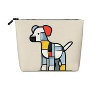 Mondrian abstractionism small animal Women's toiletry and cosmetic bag, unisex toiletry storage bag, personal care storage bag