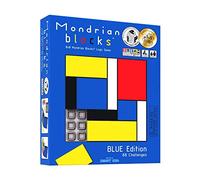 Mondrian Blocks Multi Award Winning Puzzle Game, Brain Teaser, Compact Travel Game on Board, Blue Edition