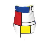 Mondrian Minimalist De Stijl Modern Art,Bib Scarf Triangle Hood Adjustable Pet Scarf Washable Hood Suitable for Small, Medium and Large Dogs and Cats