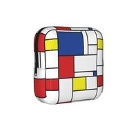 Mondrian Minimalist De Stijl Modern Art, Sanitary Pad Storage Bag, Pad Holder Bag with Zipper, Change Purse