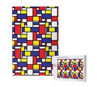 Mondrian Pattern Printing,1000 Pieces Adults Puzzle Game Challenging Puzzles,Jigsaw Puzzles