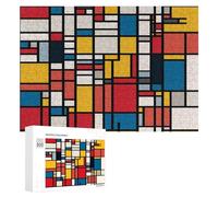 Mondrian Pattern Puzzles Customized Challenging Gifts for Adults 300/500/1000 Piece