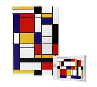 Mondrian Style,1000 Pieces Adults Puzzle Game Challenging Puzzles,Jigsaw Puzzles