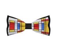 Mondrian Style Bow Ties for Men Adjustable Tuxedo Bowtie for Adult