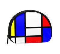 Mondrian, Women's Storage Bag Shell Makeup Bag Small Coin Purse Shell Change Pouch