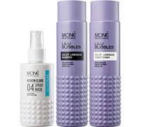 MONÉ PROFESSIONAL Blonde Highlighted Hair set for daily use - Leave in Conditioner spray 10-in-1 detangling & with heat protectant + Shampoo + Conditioner (150 ml+ 300ml + 300ml) All hair type