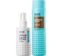 MONÉ PROFESSIONAL Coloured Hair Daily Routine set - Leave in conditioner spray 10-1 benefits with heat protection for care & styling + Shampoo for hair after dying (150ml+300ml)