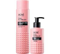 MONÉ PROFESSIONAL Set Shine & Curl Duo - Curl Defining Cream, Hydrating, Bouncy Effect + Sparkling Shampoo Sulphate Free, Harmful Silicone Free, 8 Oils Blend - Curly Girl Method Friendly