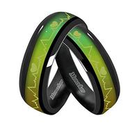Moneekar Jewels Titanium and Cubic Zirconia Couple Ring for Unisex-adult