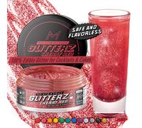 MONÉGASQUE Cherry Red Edible Glitter for Drinks 10g - Red Food Colouring Cocktail Drink Shimmer Powder - Mothers Day Sprinkles Shimmer for Drinks - Ruby Edible Glitter for Cakes & Cocktails Spray Dust
