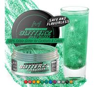 MONÉGASQUE Eden Green Edible Glitter for Drinks 10g - Edible Glitter for Cakes & Cocktails - Mothers Day Decor Drink Shimmer & Cake Decorations - Spray Dust for Green Cocktail, Champagne, & Beverages
