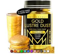MONÉGASQUE Gold Edible Glitter for Drinks 15g - Edible Glitter for Cakes - Gold Luster Dust for Drinks, Mothers Day Cake Toppers, & Cocktails - Cocktail Drink Shimmer Lustre Dust - Food & Cake Spray