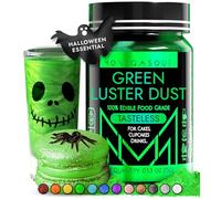 MONÉGASQUE Green Edible Glitter for Drinks 15g - Edible Glitter for Cakes - Green Luster Dust for Drinks & Cocktail Shimmer - Lustre Dust for Cakes, Drink, & Cocktails - Food & Cake Decorations Spray