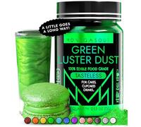 MONÉGASQUE Green Edible Glitter for Drinks 15g - Fathers Day Edible Glitter for Cakes - Green Luster Dust for Drinks & Cocktail Shimmer - Lustre Dust for Cakes & Drink - Food & Cake Decorations Spray