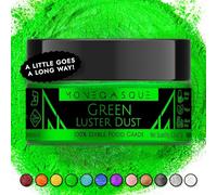 MONÉGASQUE Green Edible Glitter for Drinks 7g - Edible Glitter for Cakes & Cocktails - Cocktail Drink Shimmer Green Powder - Cake Decoration Lustre Dust - Vegan & Food Safe Luster Dust for Cakes
