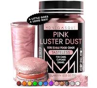 MONÉGASQUE Pink Edible Glitter for Drinks 15g - Pink Luster Dust Edible Glitter for Cakes & Cocktails - Sprinkles for Cocktail & Drink Shimmer - Lustre Dust for Cakes & Food - Cake Spray