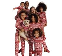 MoneRffi Christmas Pajamas for Family, Matching Christmas Pyjamas for Family, Christmas Pjs Family Set, Nightwear Xmas Pyjamas for Women Men Kids Baby(12-13 Years,Kids)