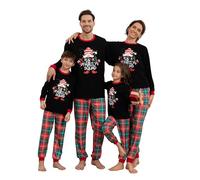 MoneRffi Christmas Pajamas for Family, Matching Christmas Pyjamas for Family, Christmas Pjs Family Set, Nightwear Xmas Pyjamas for Women Men Kids Baby(XXL,Mom)