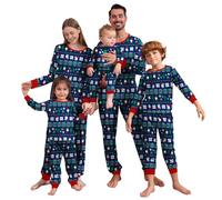 MoneRffi Christmas Pajamas for Family, Matching Christmas Pyjamas for Family, Christmas Pjs Family Set, Nightwear Xmas Pyjamas for Women Men Kids Baby(XL,Dad)