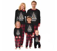 MoneRffi Christmas Pajamas for Family,Matching Family Christmas Pyjamas Set,Matching Xmas PJs for Couples Women Men Kids Baby(Pajamas-26,Kids,10 Years)