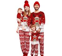 MoneRffi Christmas Pajamas for Family,Matching Family Christmas Pyjamas Set,Matching Xmas PJs for Couples Women Men Kids Baby(Pajamas-05,Kids,10 Years)