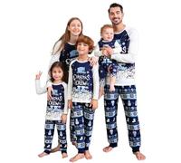 MoneRffi Christmas Pajamas for Family,Matching Family Christmas Pyjamas Set,Matching Xmas PJs for Couples Women Men Kids Baby(Pajamas-45,Baby,3-6 Months)