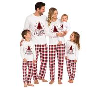 MoneRffi Christmas Pajamas for Family,Matching Family Christmas Pyjamas Set,Matching Xmas PJs for Couples Women Men Kids Baby