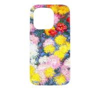 Monet Colourful Garden Chrysanthemums Classic Floral Art Case for iPhone 15 Pro