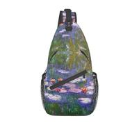 Monet Impressionism-1 Monet Impressionism Sling Backpack Chest Bag Crossbody Shoulder Bag Gym Cycling Travel Hiking Daypack for Men Women