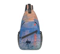 Monet Impressionism-11 Monet Impressionism Sling Backpack Chest Bag Crossbody Shoulder Bag Gym Cycling Travel Hiking Daypack for Men Women