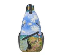 Monet Impressionism-2 Monet Impressionism Sling Backpack Chest Bag Crossbody Shoulder Bag Gym Cycling Travel Hiking Daypack for Men Women