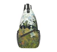 Monet Impressionism-6 Monet Impressionism Sling Backpack Chest Bag Crossbody Shoulder Bag Gym Cycling Travel Hiking Daypack for Men Women