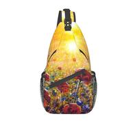 Monet Impressionism-9 Monet Impressionism Sling Backpack Chest Bag Crossbody Shoulder Bag Gym Cycling Travel Hiking Daypack for Men Women