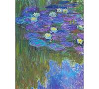 Monet LARGE Notebook #1: Cool Artist Gifts - Nympheas en Fleur Claude Monet Notebook College Ruled to Write in 8.5x11" LARGE 100 Lined Pages