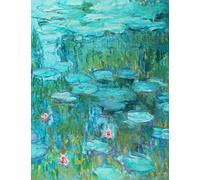 Monet LARGE Notebook #11: Cool Artist Gifts - Nymphéas. Water Lilies Claude Monet Notebook College Ruled to Write in 8.5x11" LARGE 100 Lined Pages